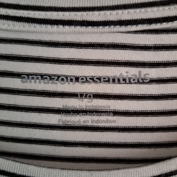 NWT Women's Tank Swing Dress (White/Black Stripe) - Amazon Essentials - Picture 5 of 8